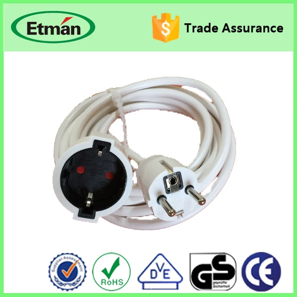 
High quality flat electrical power extension cord with ce 