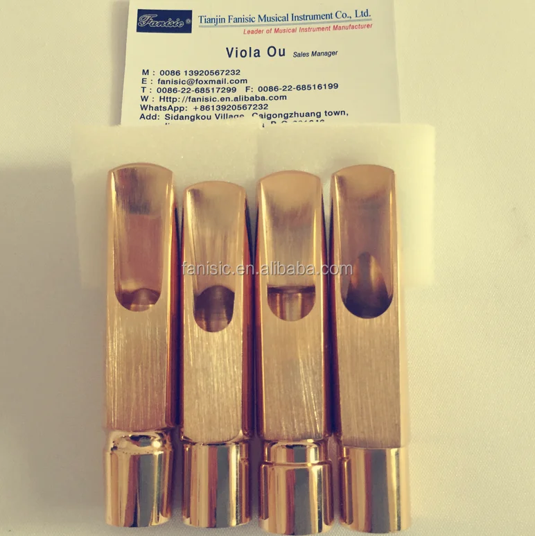 Metal mouthpiece for alto saxophone sax gold plated size 7