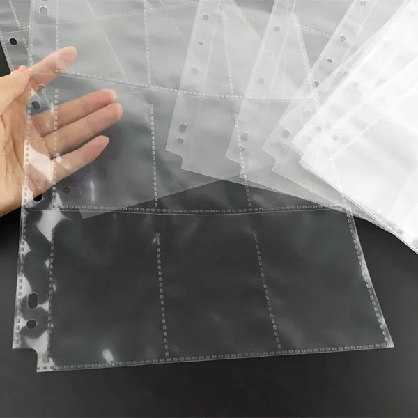 Customizable specifications 11 Holes 9 Pocket Pages Protectors Trading Card Pages Sleeves for  collect card