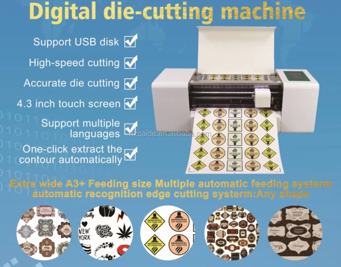 WD-360DK)  A3+ feeding size automatic feeding paper label sticker digital die cutting machine