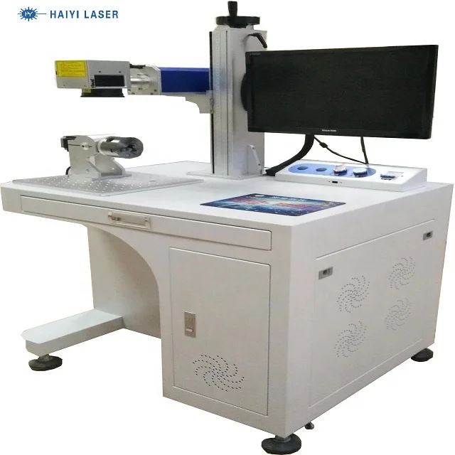 Raycus JPT laser source 20W 30W 50w 60W 100W rotary  Fiber laser marking machine for metal