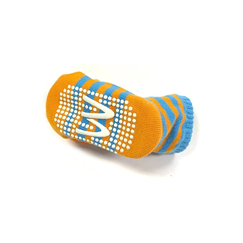 Wholesale free sample organic rubber sole new born cute sock baby shoes grips socks