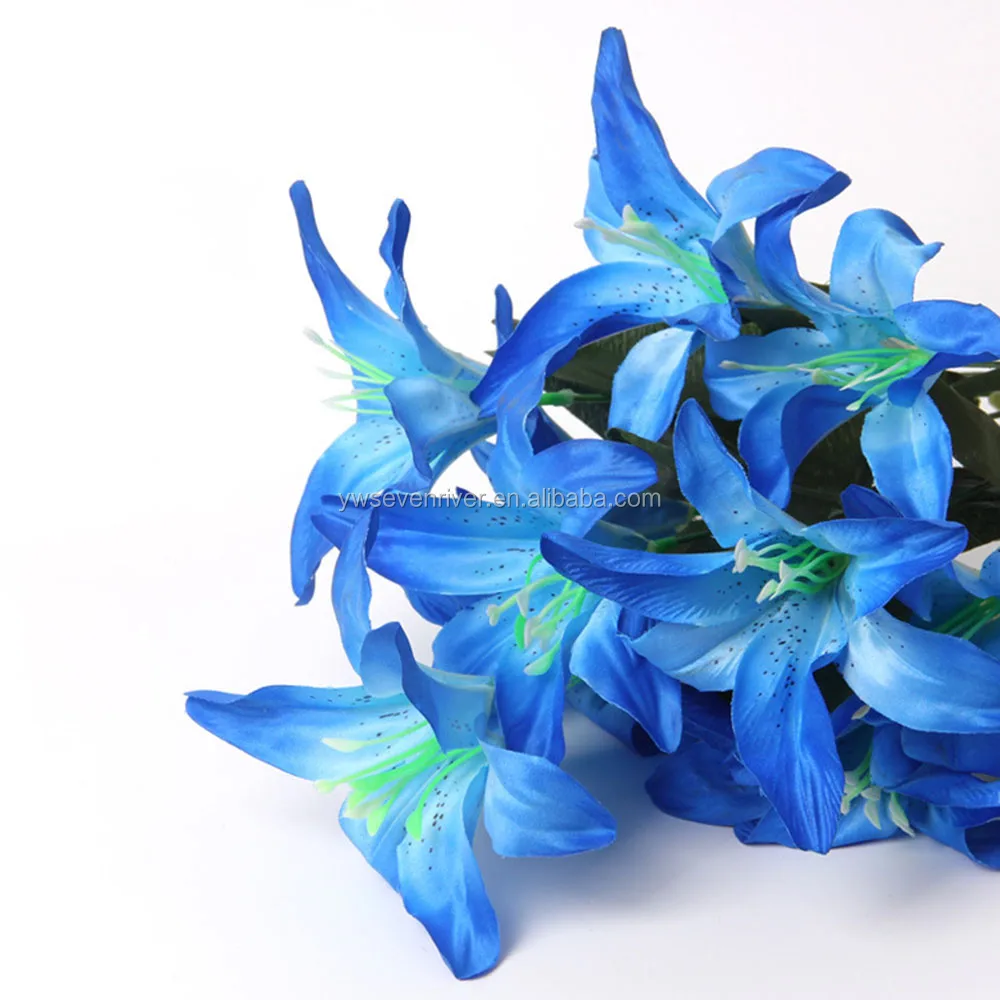Simulation lily 10 head perfume lily silk flower Artificial wedding home decoration tiger flower