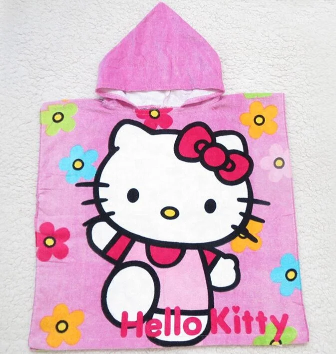 Новое антибактериальное детское полотенце с принтом пончо для девочек