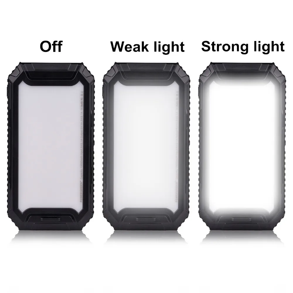 
2021 hottest portable 10000mah solar charger mobile solar energy power bank for smart phone 