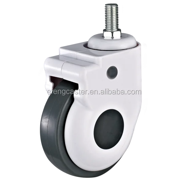 125mm  Swivel Threaded Stem Hospital Bed Caster TPR Wheels
