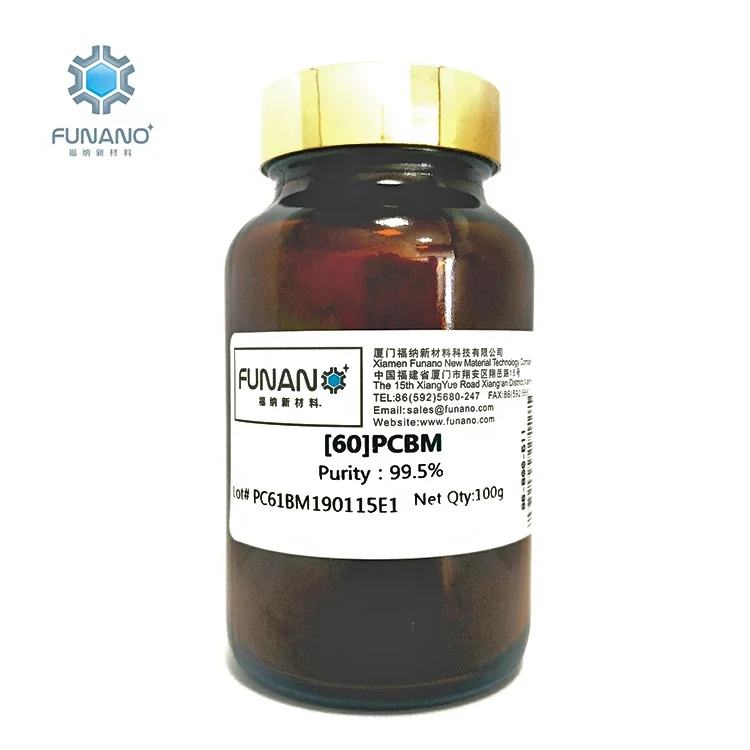 
Manufacturer Funano Carbon Powder CAS 160848-22-6 Hydroxylation Chemicals Raw Material PC61BM PCBM 60 99.5% Fullerene pcbm C60 