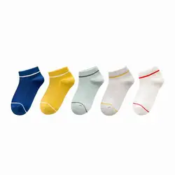 2019 high quality 100% cotton colorful boys girls anklet sport school Socks for children