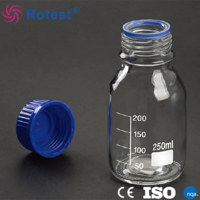 500ml Laboratory Clear and Amber Glass Reagent Bottle