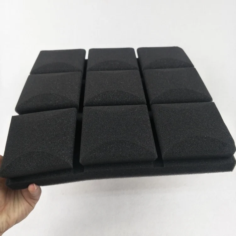 Top die cut mushroom shape acoustic sponge foam sheet