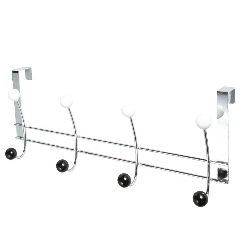 Over Door Chromed Hat hook Back Door J Hooks And Wall Mount Antique Clothes With Ceramic Ball Hangers Clothes Line Hanging