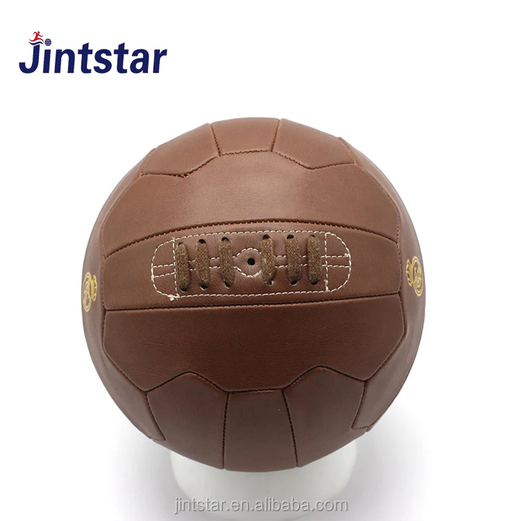 
Custom logo Vintage leather antique retro soccer balls for football club 