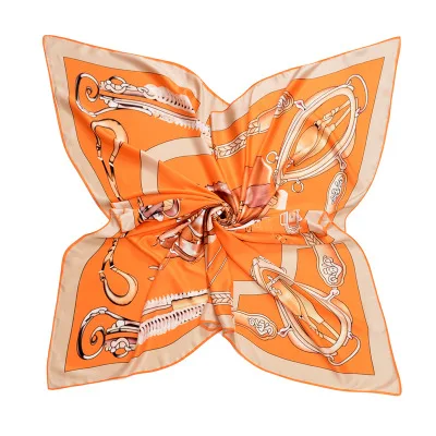 New Design Personalized Horse 130 *130 Printed Twill Silk Scarf