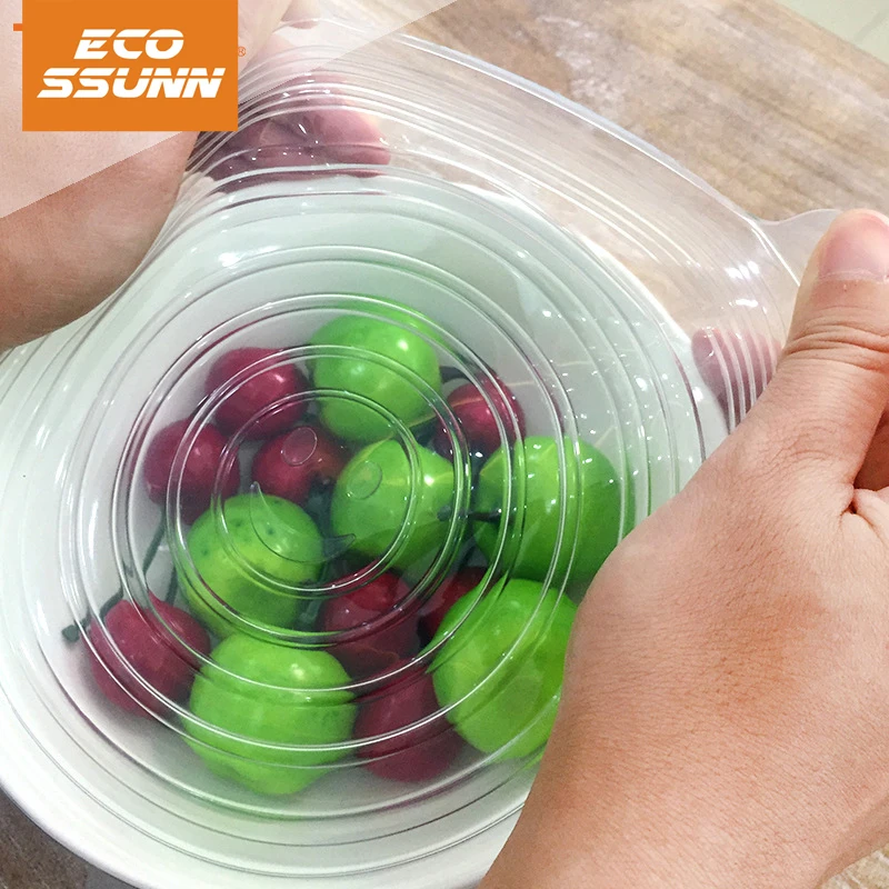 Мульти многоразовые 7 шт. пакеты для продуктов многоразового использования силиконовый контейнер для хранения Круглый еда фрукт крышкой