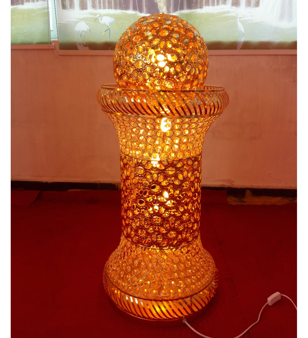 wedding lighted gold indian mandap