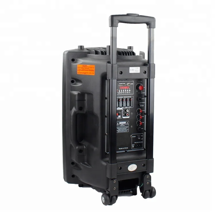 
15 inch usb super wireless bass stereo digital trolley laptop portable speaker 