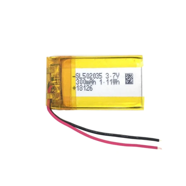 Shenzhen factory rechargeable lithium polymer battery 502035 3.7V 300mAh for portable device