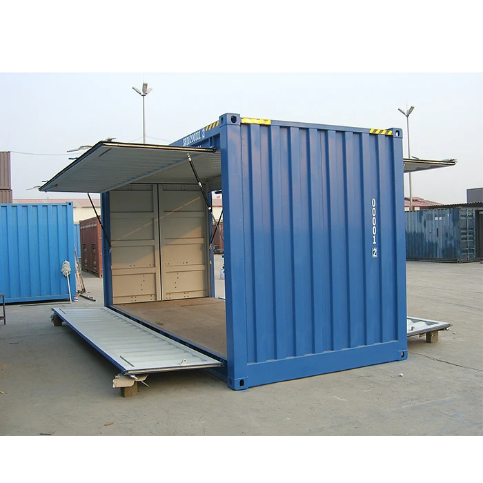 Double Swing Door Opening 20 foot High Cube Open Side Shipping Container