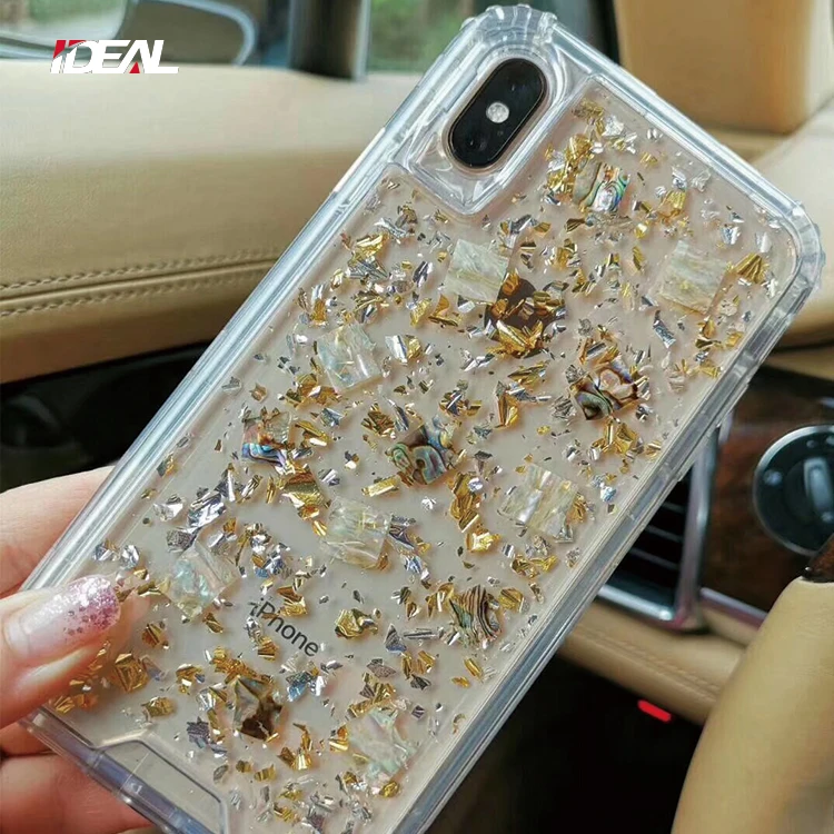 
Defender style quicksand heart plastic phone case for iphone 8 7 plus X XS with shockproof clip 