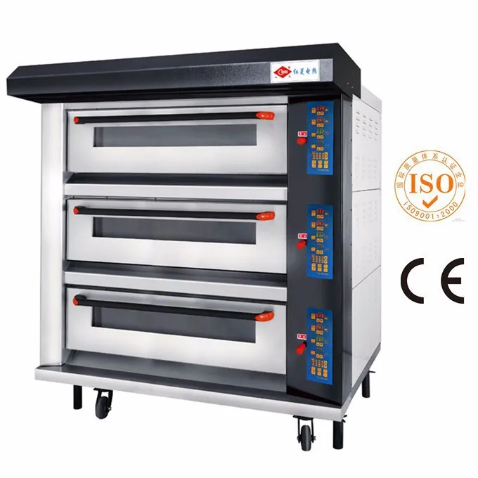 
High quality 3 deck electric heating wire steam oven deck baking oven 