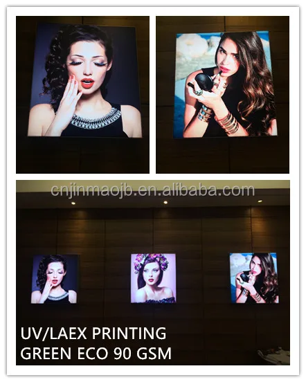 
Green Eco Good quality indoor advertising UV/LATEX/ECO-SOLVENT Printing 90 gsm light box textile 