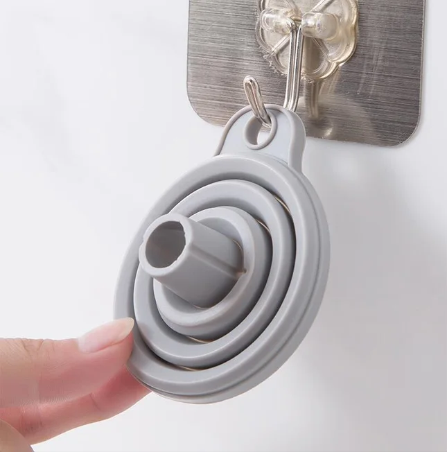 Кухонная Складная силиконовая мини-воронка резиновая воронка