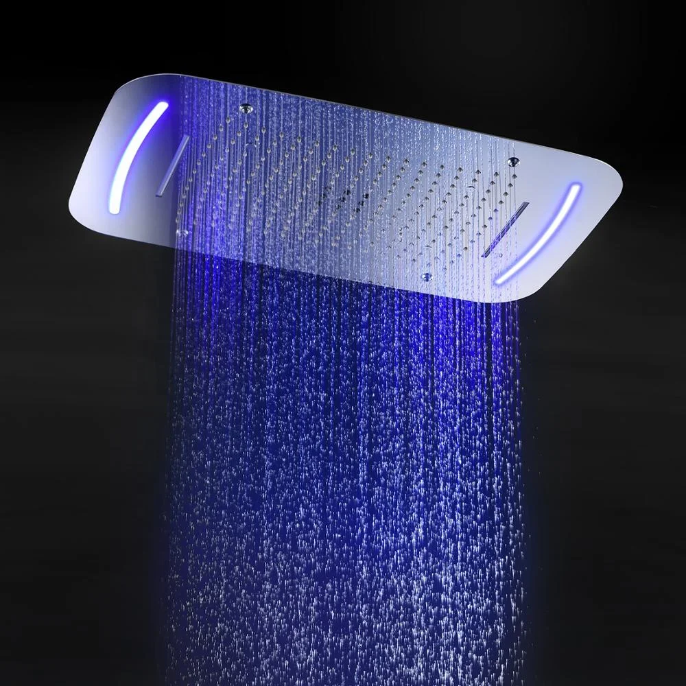 Bathroom Accessories Romantic Style Colorful LED Shower Faucet SPA Multi Function Rainfall Waterfall Spray Bath shower set