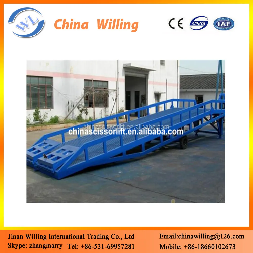 Hot selling 6~15t mobile container ramp for forklift
