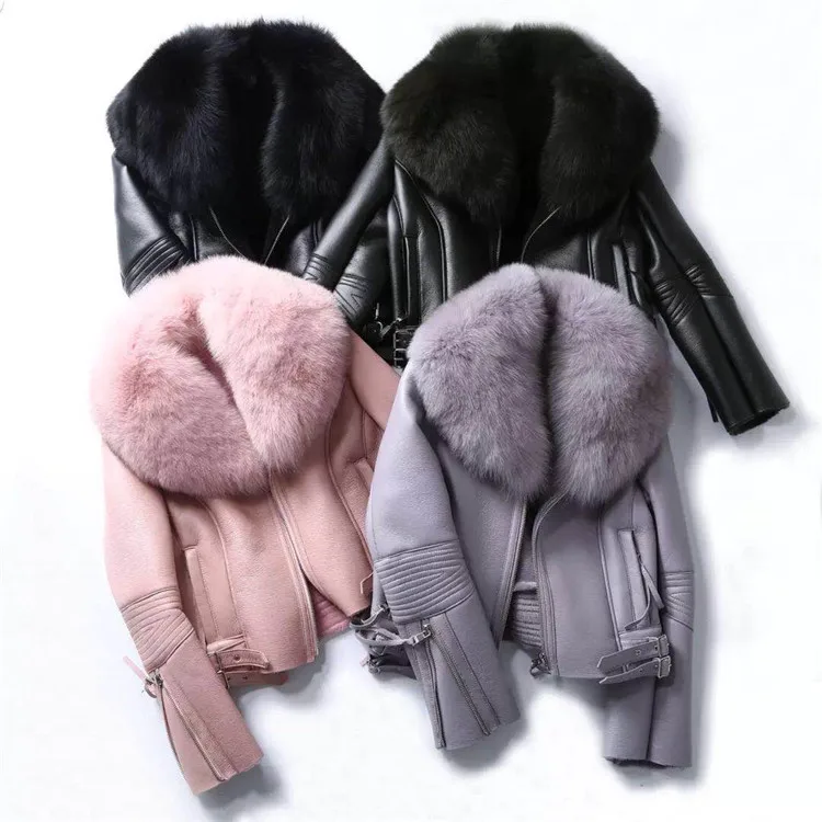 2019 Hottest Seller High Quality German Winter Coat Brands Leather Fur Overcoat Over Size Cheap Price Lamb Fur Coat