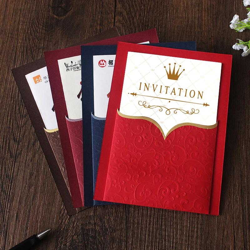 
Customized Luxury Creative Cute Fancy Small Mini Pockets Thank You Card Blank Invitation Cards 