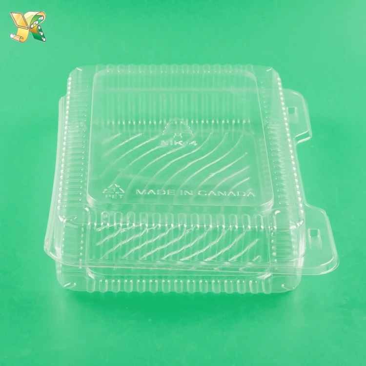 Transparent Container Healty PLA Food Disposable Fruit Box with Lid