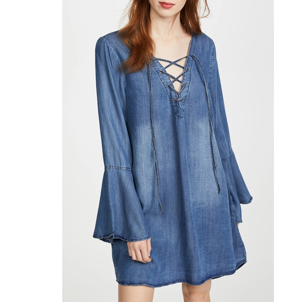 Denim Cotton Jean Tunic Dress