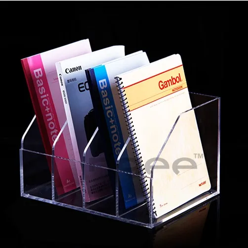 Wholesale clear acrylic display holder rack for file brochure magazine Organizer on desk