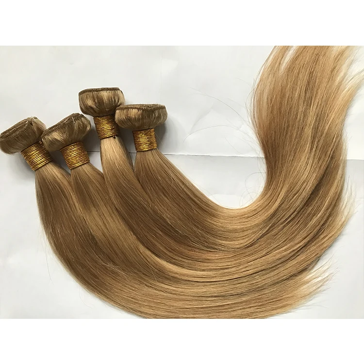 Hot selling human hair straight silk weave 24inch extensions