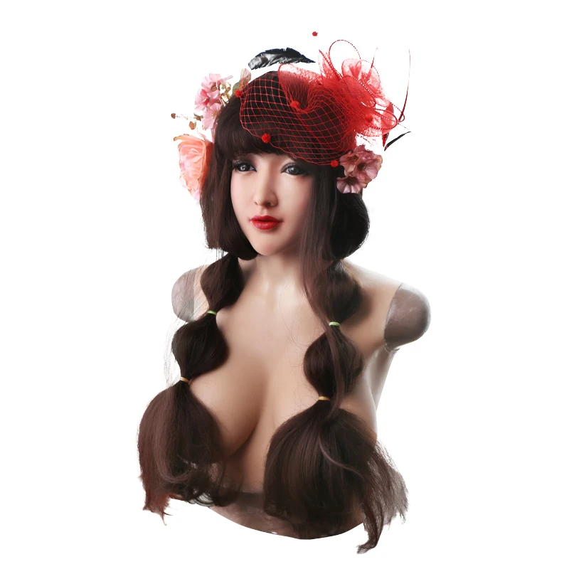 Claire Goddess With Artificial Chest Cosplay Crossdresser Shemale Halloween Masquerade Camouflage Breast Form Drag Queen Boob