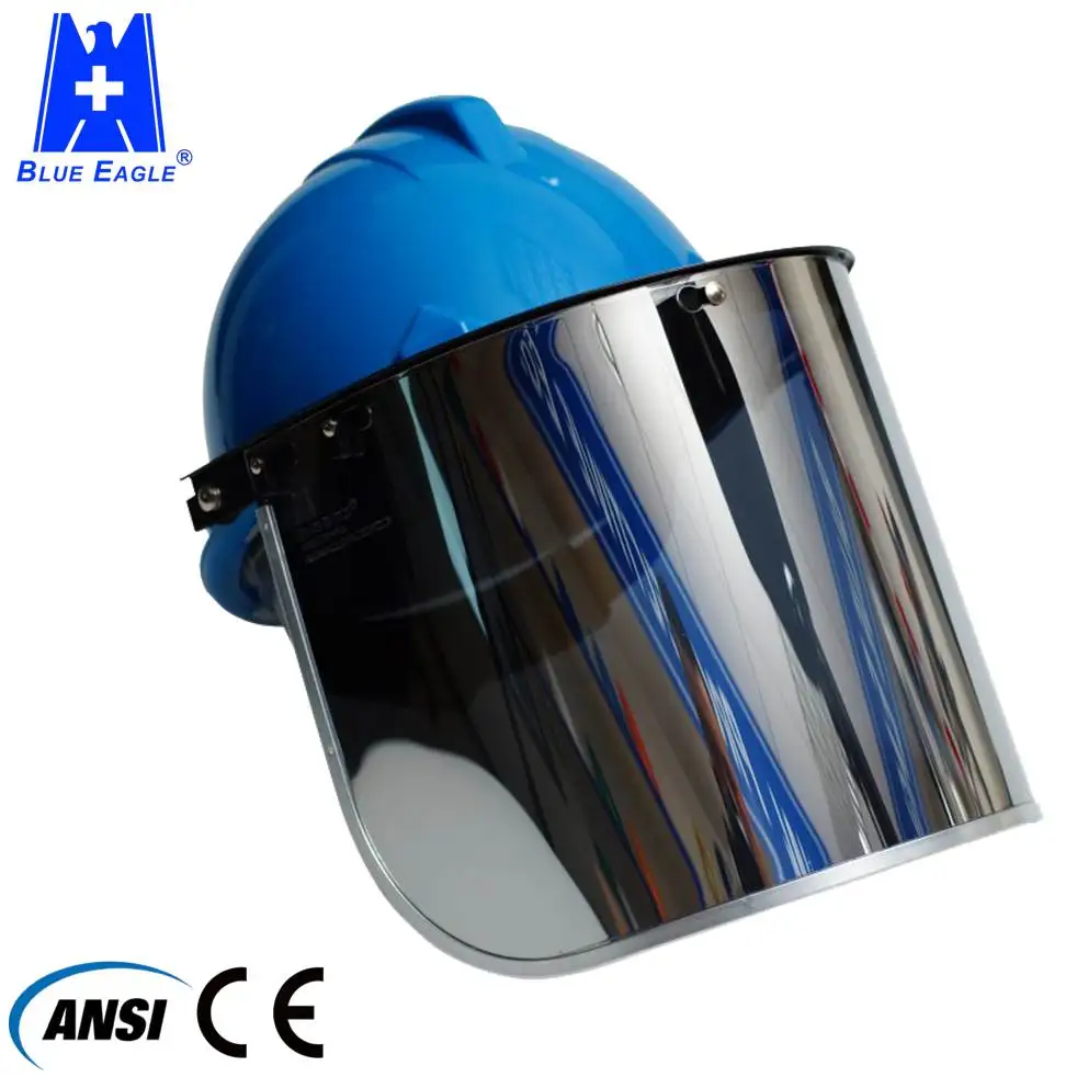 Blue Eagle CE ANSI Z87.1 IR Heat Protection Uv Safety Face Shield Polycarbonate Visor