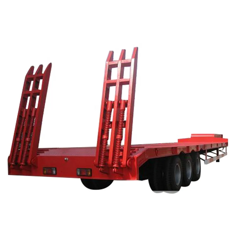 3axles low bed truck trailer low bed truck semi trailer lowboy semi-trailer for sale
