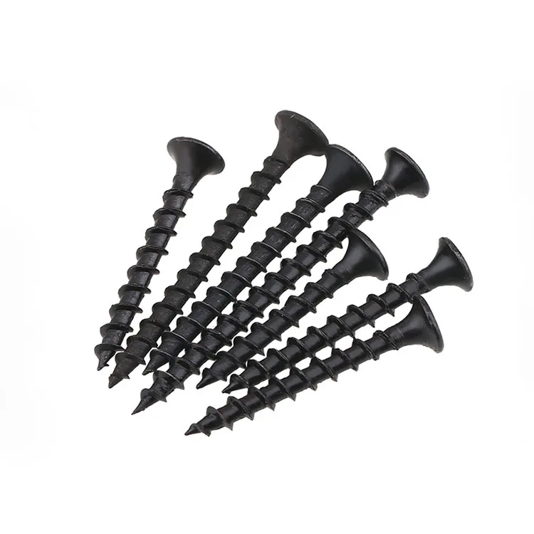 Bugle slotted Head Black Phosphated drywall screw 3.5x25