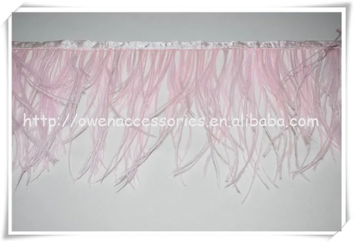 Оптовая продажа, новый дизайн, отделка розовыми перьями для одежды