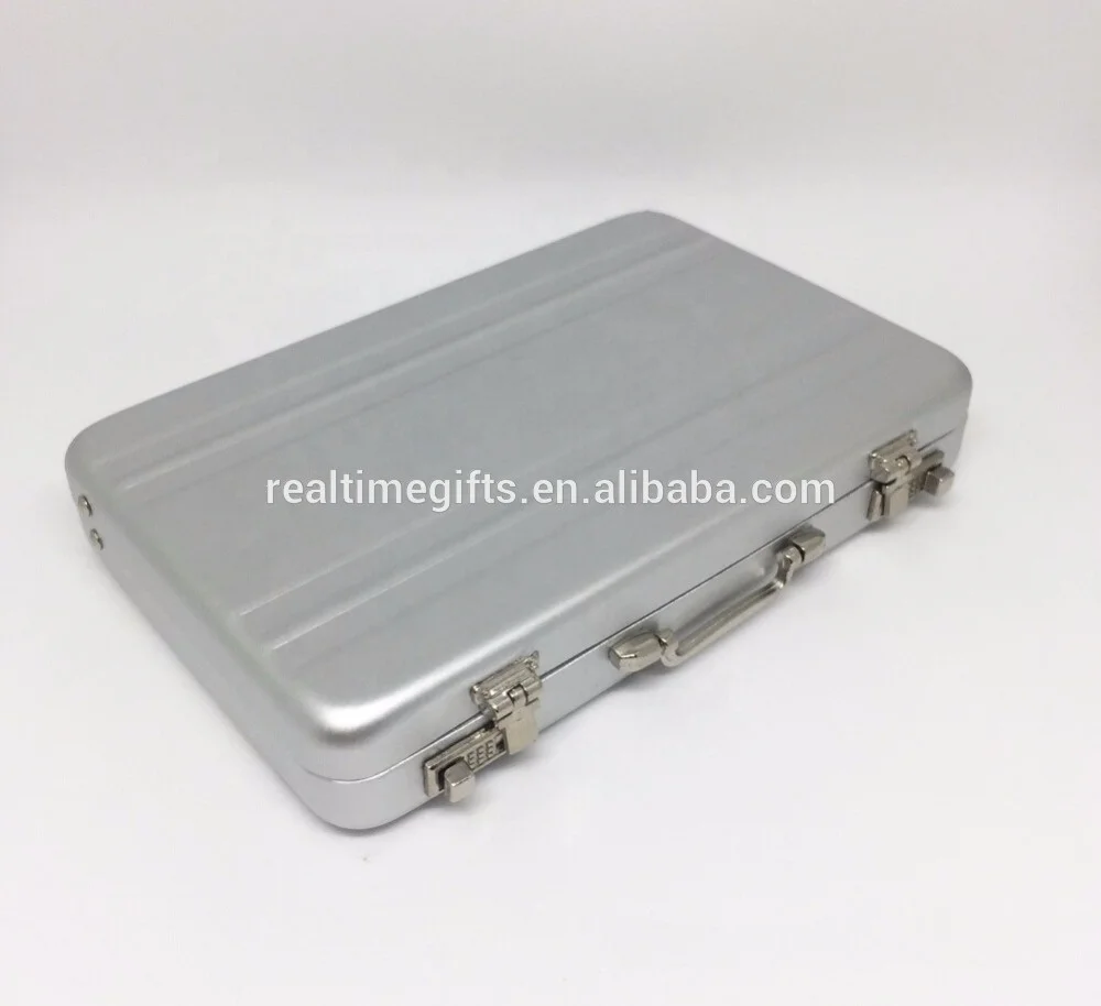 New Fashion Metal Business Card Holder Mini Code Aluminum Suitcase Card Case Name Card Holder