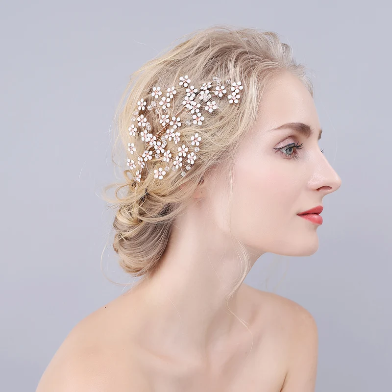 Свадебная расческа для волос со стразами