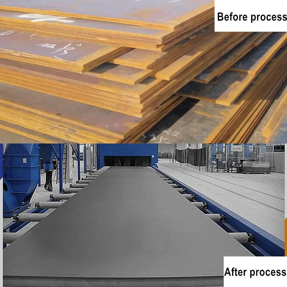 Стальная пластина профильная труба стальная угловая дробеструйная машина для покраски