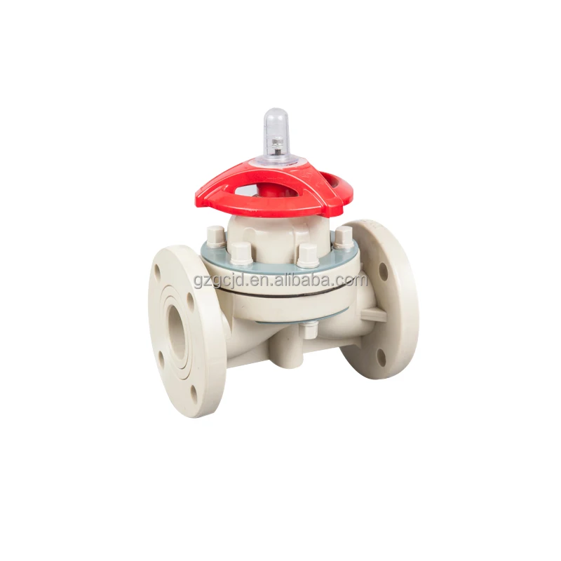 Factory direct high temperature corrosion resistant PPH flange diaphragm valve DN15-DN250