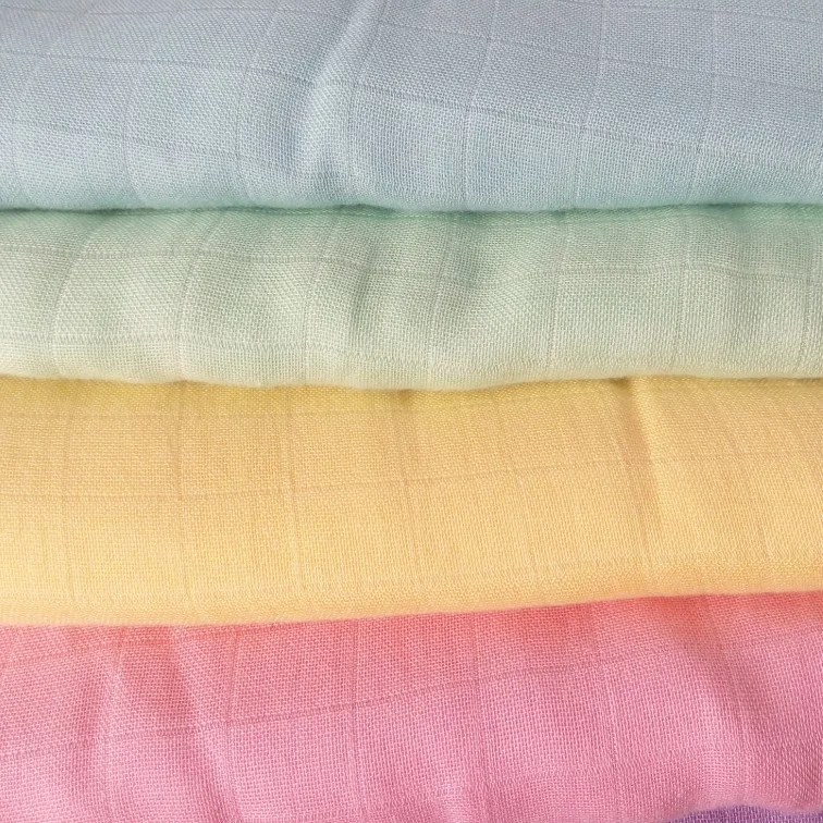 Muslin fabric bamboo cotton organic factory products baby bamboo muslin wraps muslin swaddle custom fabric