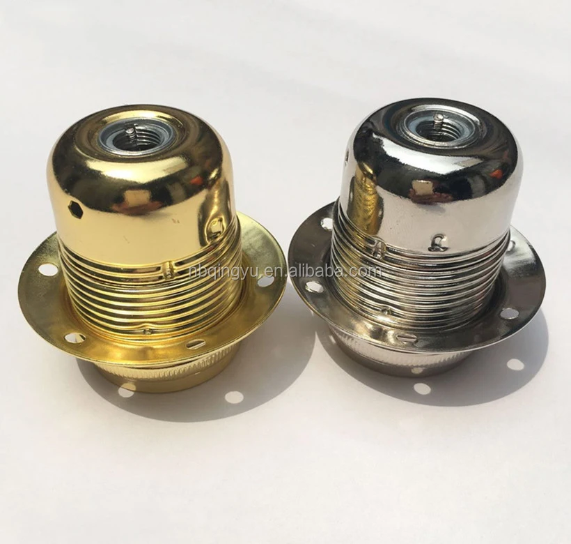 Rose Gold Edison E27 Lamp Holder Metal Alloy Standard Threaded Plating Lamp Socket