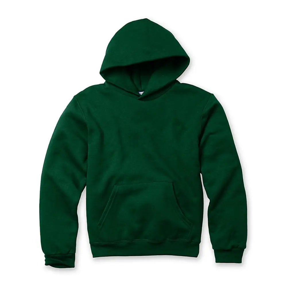 
High Quality Oem Service Dark Green Men Custom Pullover Cvc Fleece Hoodies Sweatshirts 