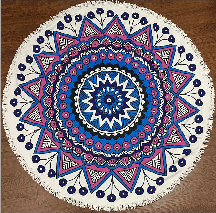 
Manufacturer thin round beach towel custom 