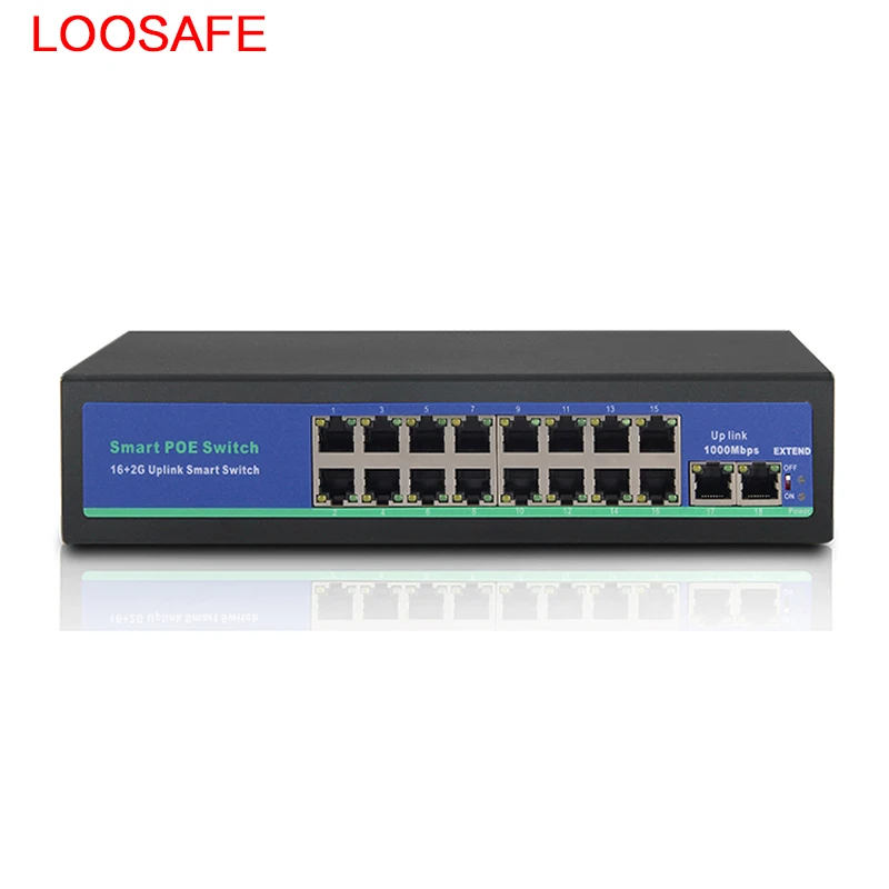  16-портовый коммутатор питания через ethernet 250W гигабитный