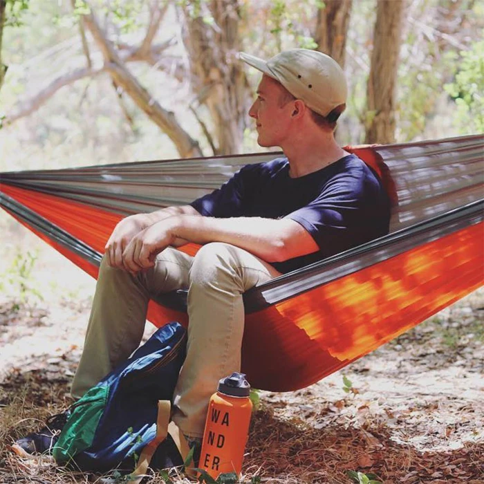 Camping backpacking hammock tent waterproof doubler hamock, hanging swing parachute folding nylon portable hammock