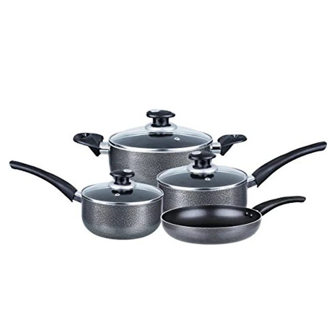 10 Pcs New Design Aluminum Anti-bacteria Ceramic Nonstick Coating Cookware Set Purple Pots and Pans Set Healthy Cookware Sets